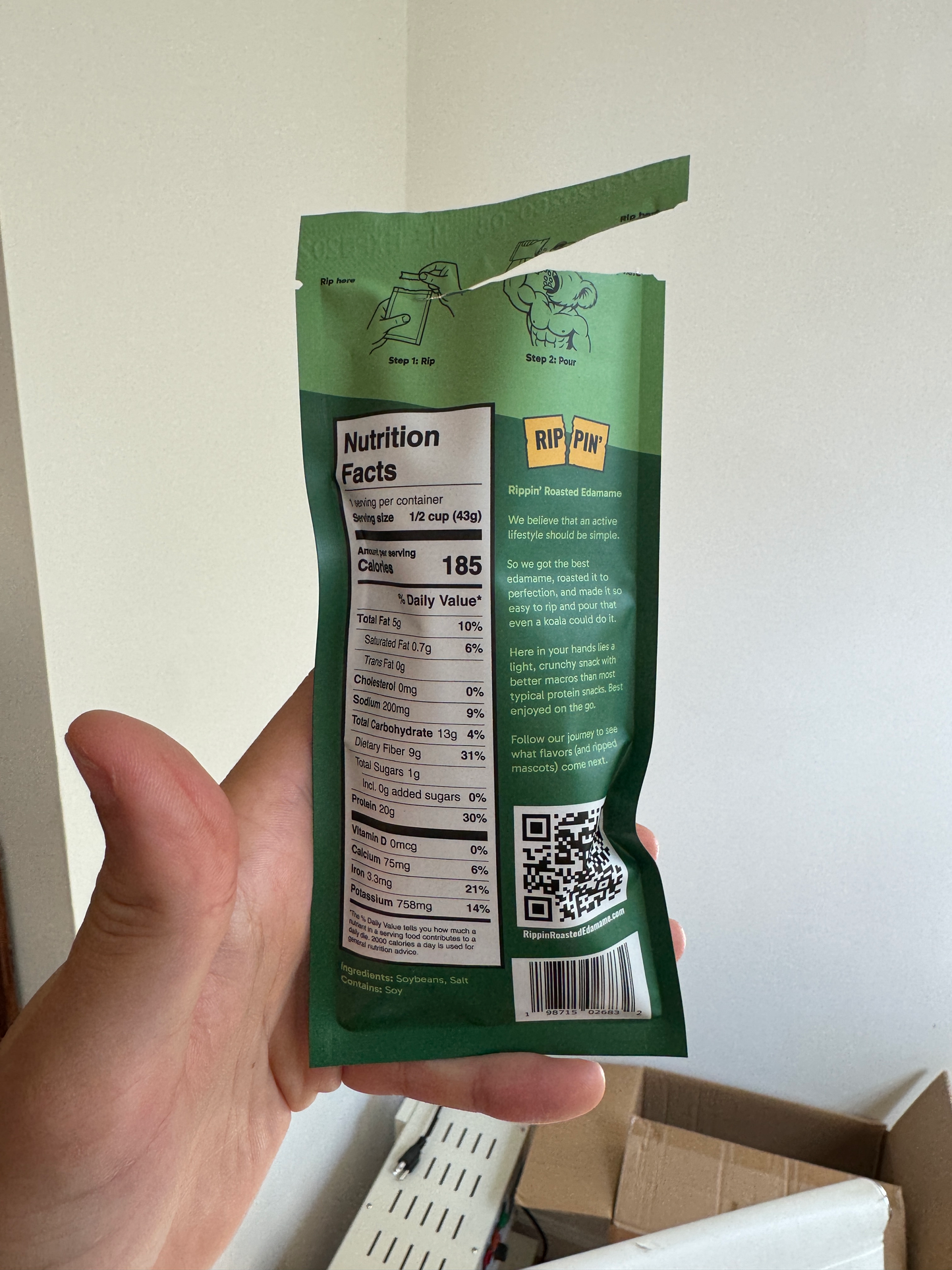 Lightly Salted Roasted Edamame (10 packs)