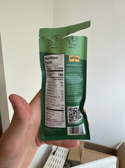 Lightly Salted Roasted Edamame (10 packs)