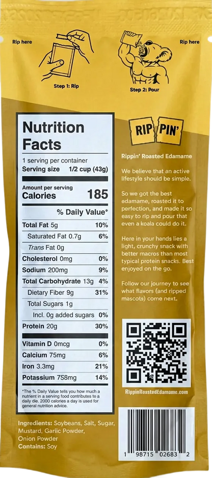 Honey Mustard & Onion Roasted Edamame (10-packs)